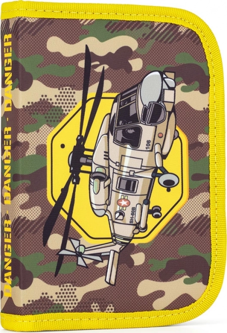 Schulmäppchen mit Hubschrauber-Motiv