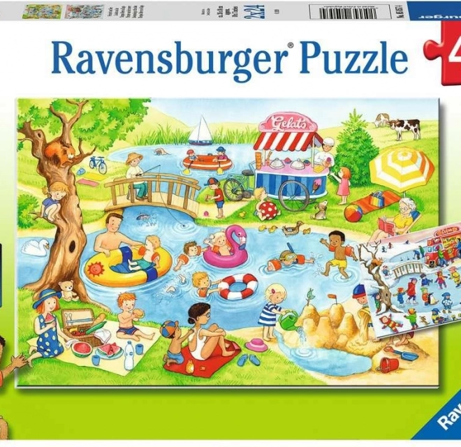 Ravensburger Puzzle Spaß am Teich 2×24 Teile