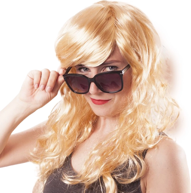 Blonde Karnevalsperücke