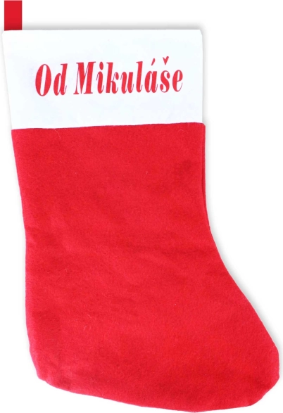 Weihnachtsstrumpf mit der Aufschrift Vom Nikolaus