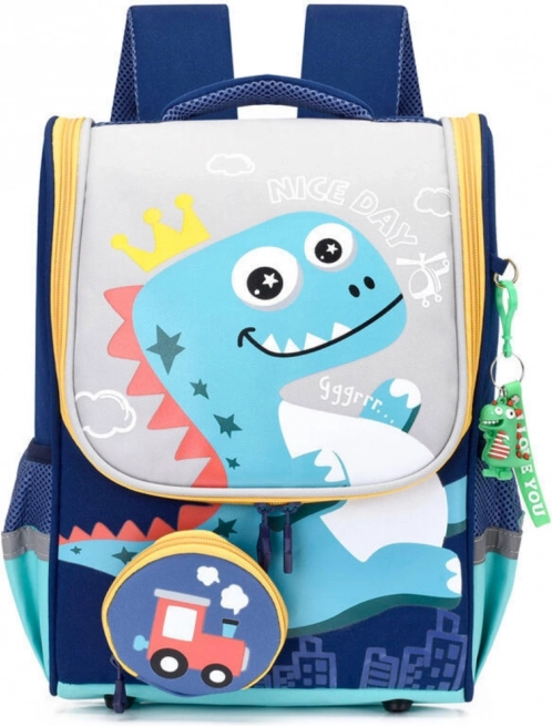 Schulrucksack Dinozaur mit Beutel Lokomotiv