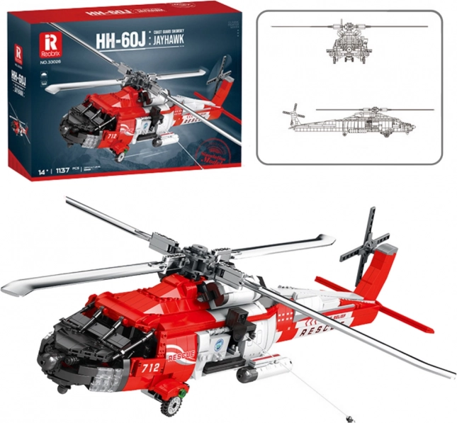 Bausatz Rettungshubschrauber HH-60J Jayhawk 1137 Teile
