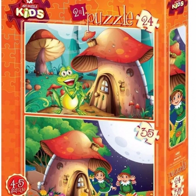 Puzzle Häuschen Pilz 24 und 35 Teile – ART PUZZLE