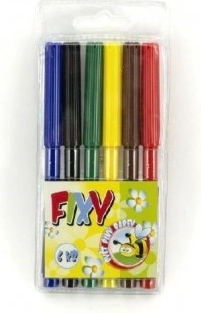 Set von bunten Filzstiften Wiky 6 Stk.