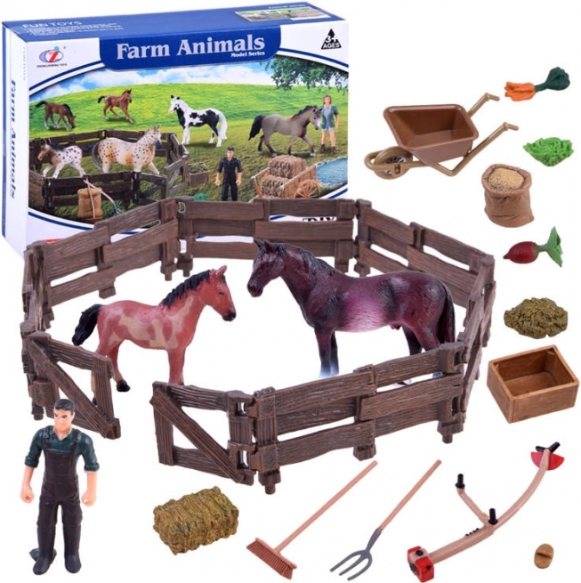 Figurenset Bauernhof Pferde – B