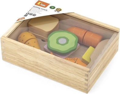 Holzlebensmittelset für Kinder