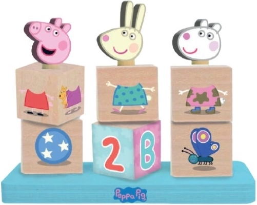 Holzklötze Peppa Wutz mit Figur