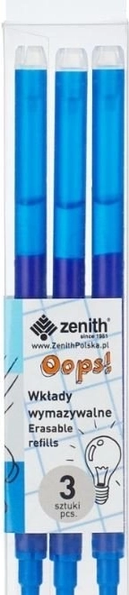 Ersatzminen für Radierkugelschreiber Oops! 0,6 mm – Blau, 3 Stück
