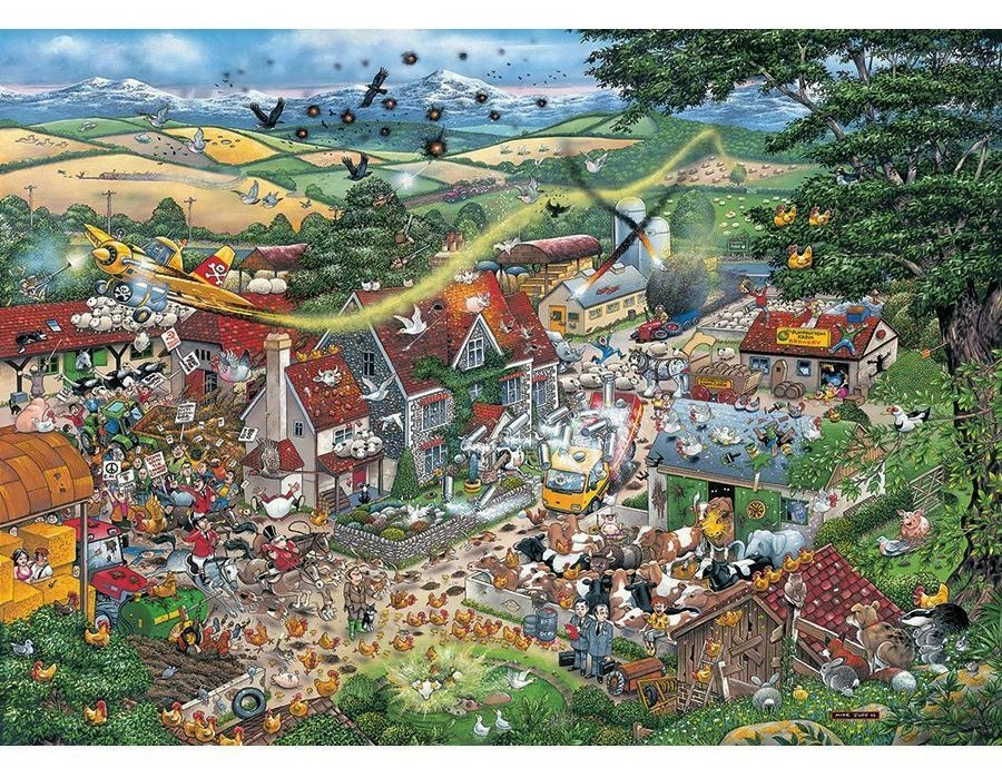 Gibsons 1000 Teile Puzzle 'Neugierige Kreaturen' – Kunstwerk Von Janice Daughters
