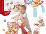 WOOPIE Baby Lernlaufgerät, Rutschfahrzeug, Roller und Aktivitätstisch 4 in 1