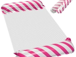 Aufblasbare Wasserhängematte rosa-weiß