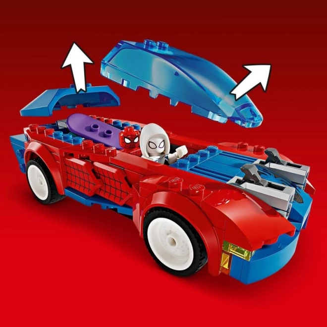 Superhelden Spider-Man und Grüner Kobold Rennwagen