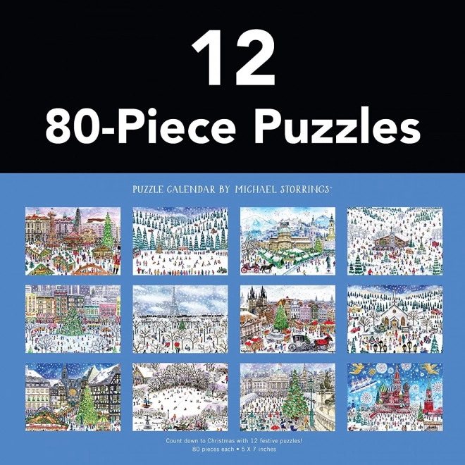 Galison Puzzle Adventskalender: 12 Weihnachtstage Puzzle