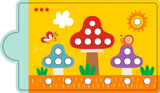 Magnetisches Spiel zur Farbsortierung mit Dinosaurier