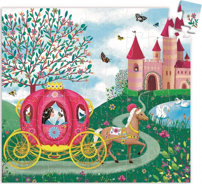 Djeco Puzzle Prinzessin Elisa im Wagen 54 Teile