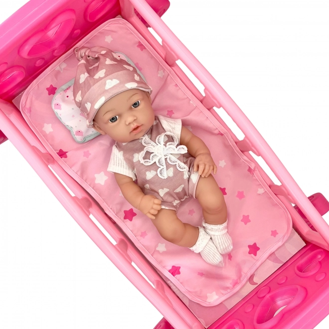 Süße Babypuppe mit Outfit 36 cm von Woopie Royal
