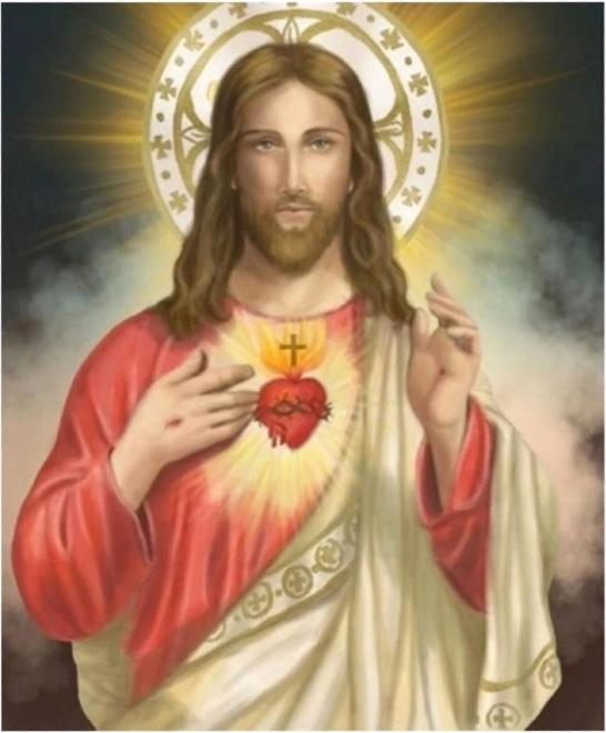 Diamantmalerei Jesus mit Herz