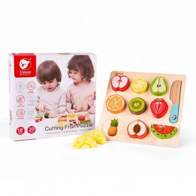 Obst-Schneideset für Kinder von Classic World - Montessori-Set