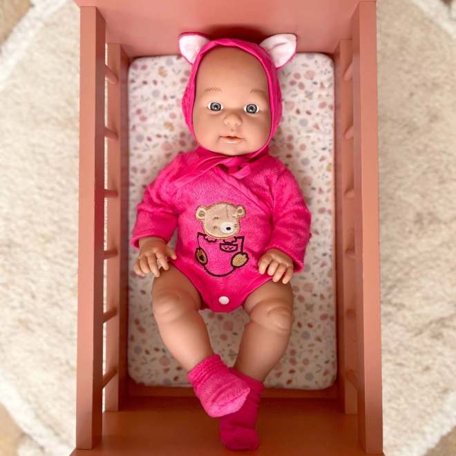 Woopie Babypuppe in Bärenkleidung 46 cm