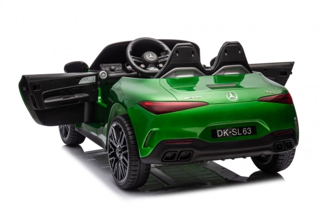 Elektrisches Kinderauto MERCEDES AMG SL63 Grün Lackiert