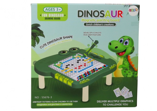 Magnetische Dinosaurier Lernspieltafel Grün