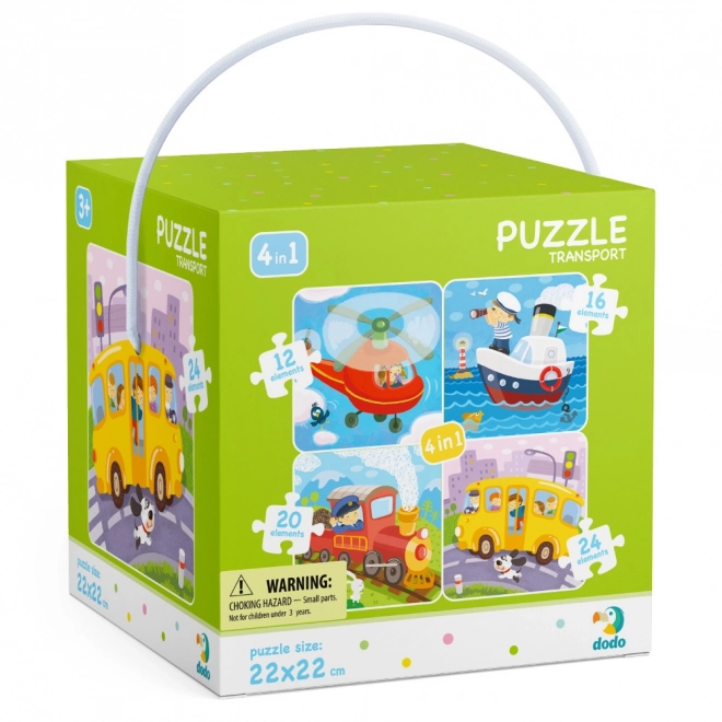 DODO Fahrzeug Puzzle Set 4-in-1