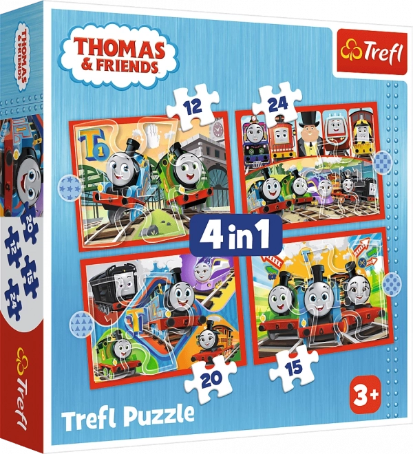 Trefl Puzzle Thomas die Lokomotive 4-in-1