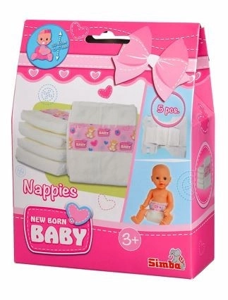 5er-Pack Windeln für New Born Baby Puppen