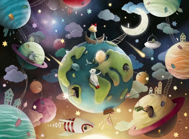 Ravensburger Puzzle Kosmischer Spielplatz 100 Teile