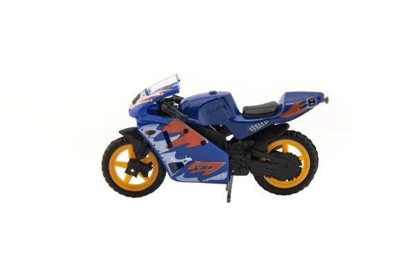 Rennmotorrad Metall/Plastik 8cm Freilauf