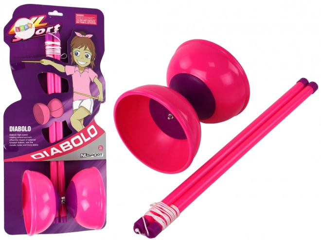 Geschicklichkeitsspiel Jojo Jonglieren Diabolo Rosa