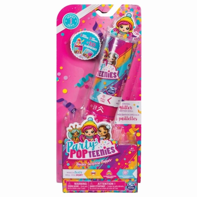 Tube mit Konfetti und Puppe POG PARTY