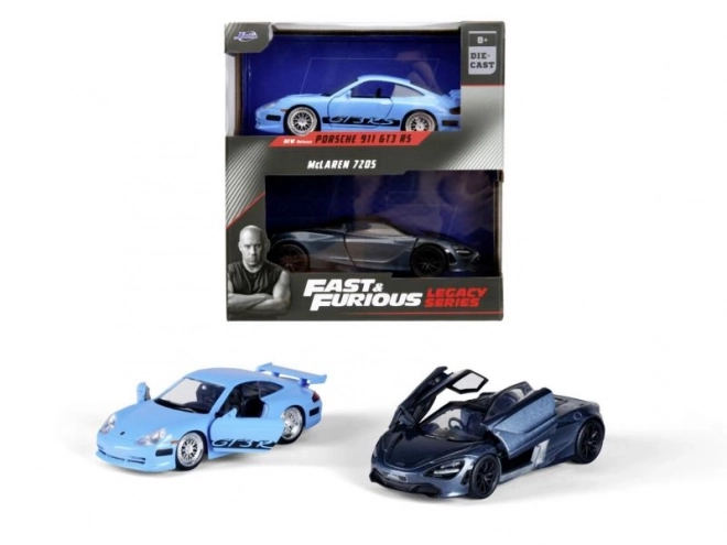 Fast & Furious Twin Pack Brian Porsche 996 GT3 RS und Shaw McLaren