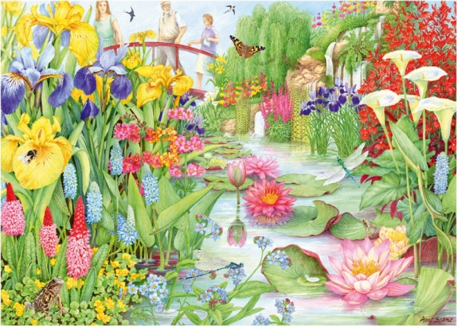 Falcon Puzzle Wasser Garten 1000 Teile