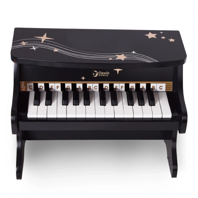 Schwarzes Kinderklavier aus Holz