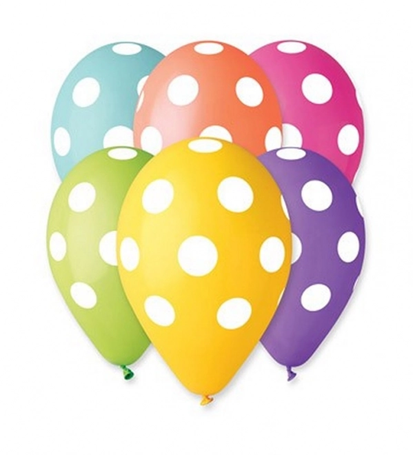 Aufblasbare Luftballons mit Punkten - 5 Stück