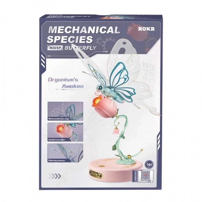 3D Mechanisches Puzzle Rosa Schmetterling