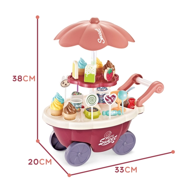 Woopie Wagen mit Eiscreme und Süßigkeiten mit Melodie und Lichtern
