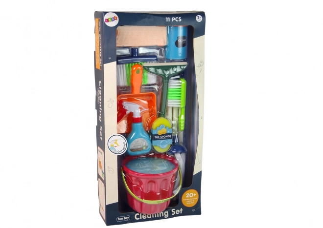 Reinigungsset 11-teilig für die Haushaltsreinigung Mop Besen Eimer