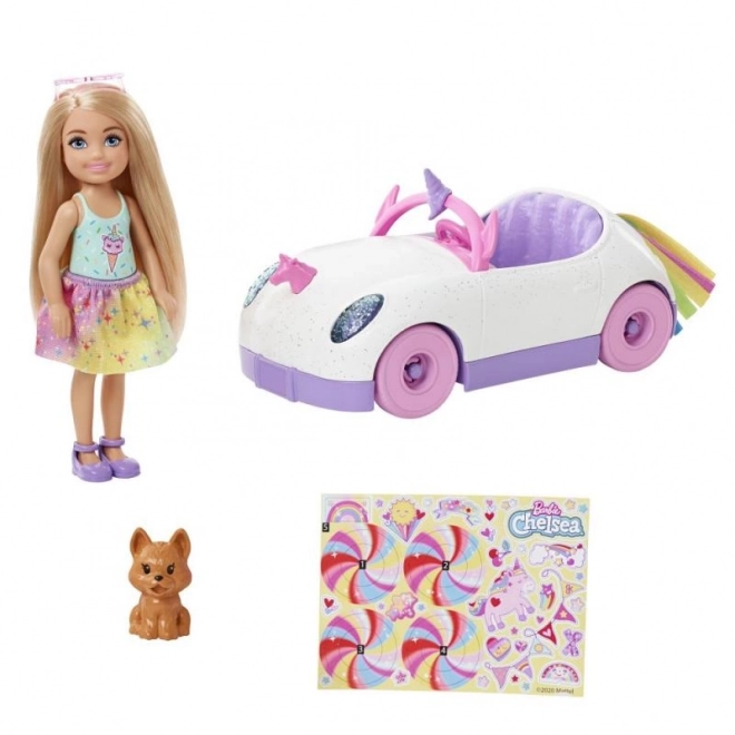 Barbie Chelsea Cabrio mit Aufklebern