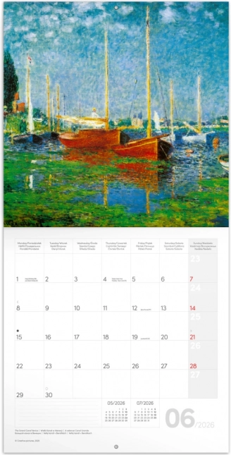 Notizkalender Claude Monet 2026, 30 x 30 cm
