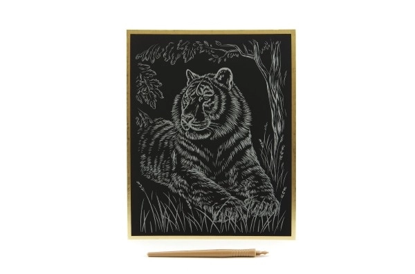 ArtLover Kratzbild Goldener Tiger