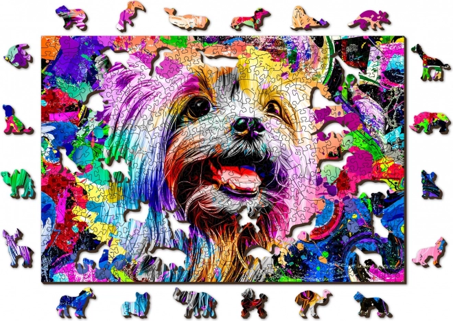 Holzpuzzle Pop Art Yorkshire Terrier