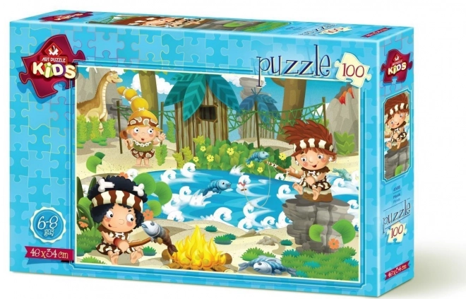 Puzzle Urzeitlicher Picknick 100 Teile