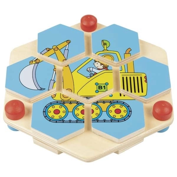 Hexagonales Fahrzeug-Puzzle von Goki