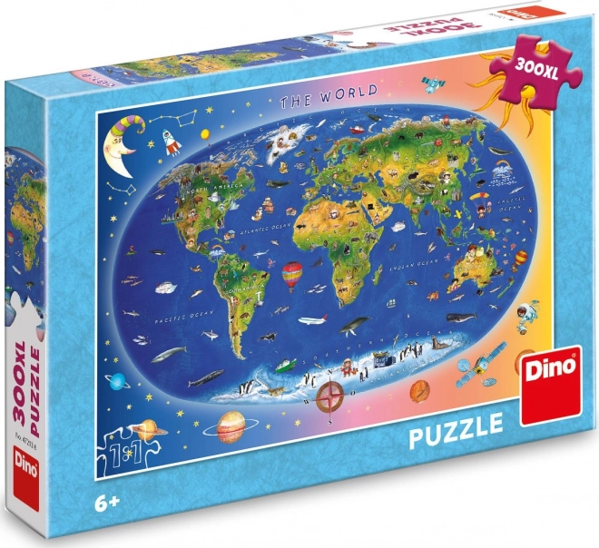 Dino Kinderpuzzlekarte 300 XL Teile