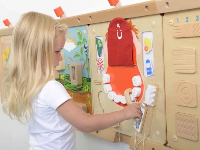 Masterkidz Wand-Sensoriktafel Mundhygiene Montessori
