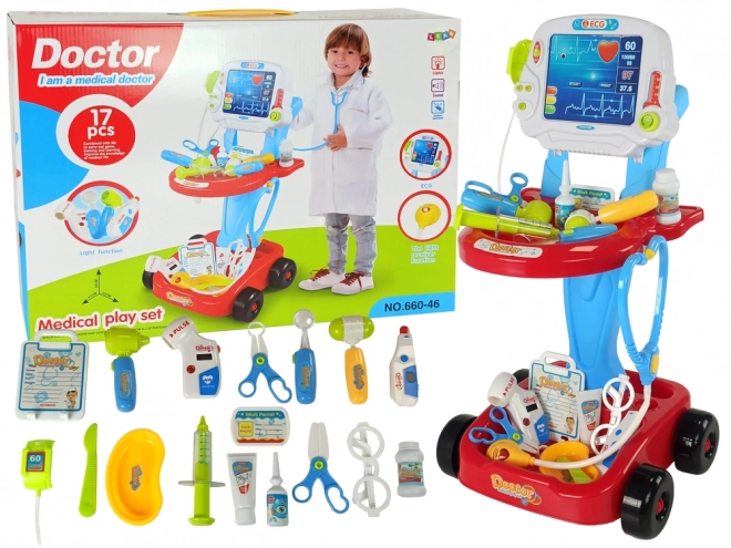 Arztkoffer Spielset mit EKG-Wagen
