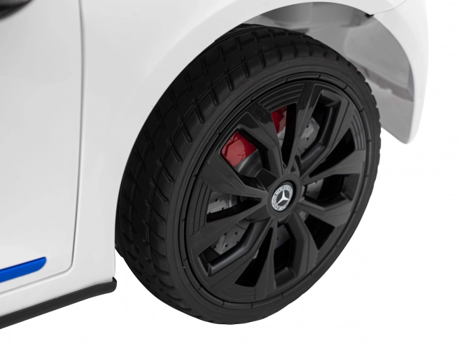 Mercedes Benz AMG EQA für Kinder Weiß + Fernbedienung + 5-Punkt-Sicherheitsgurte + EVA + MP3-Display + LED