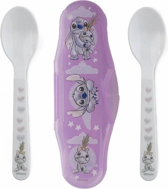 Kinderset aus Löffeln mit Etui Lilo & Stitch